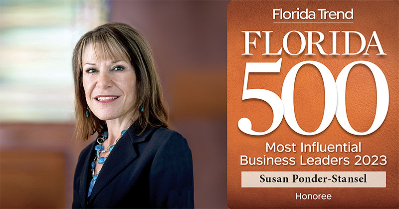 Congratualtions, Susan Ponder-Stansel, on being nominated one of Florida's most influential business leaders of 2023.